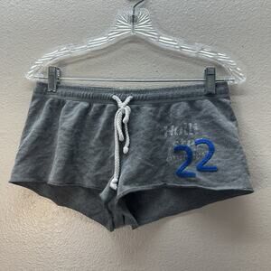 RARE Y2K Hollister Micro Mini Sweat Shorts Size XS VTG Preppy Coquette Mall Gray